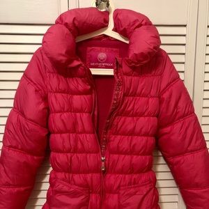 Cute pink puffer coat